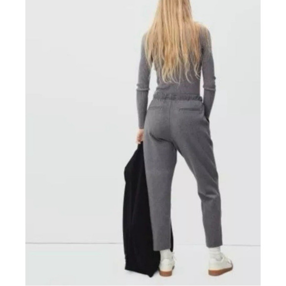 Everlane Dream Pant Womens Med Heathered Gray Pull On Elastic Waist Ankle Office - Picture 2 of 13